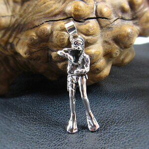 Solid 925 Sterling Silver Scuba Diver Pendant, Deep Sea Aquanaut Jewelry